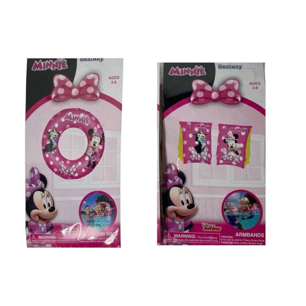 Bestway Disney Junior Minnie Mouse Swim Ring and Armbands Set